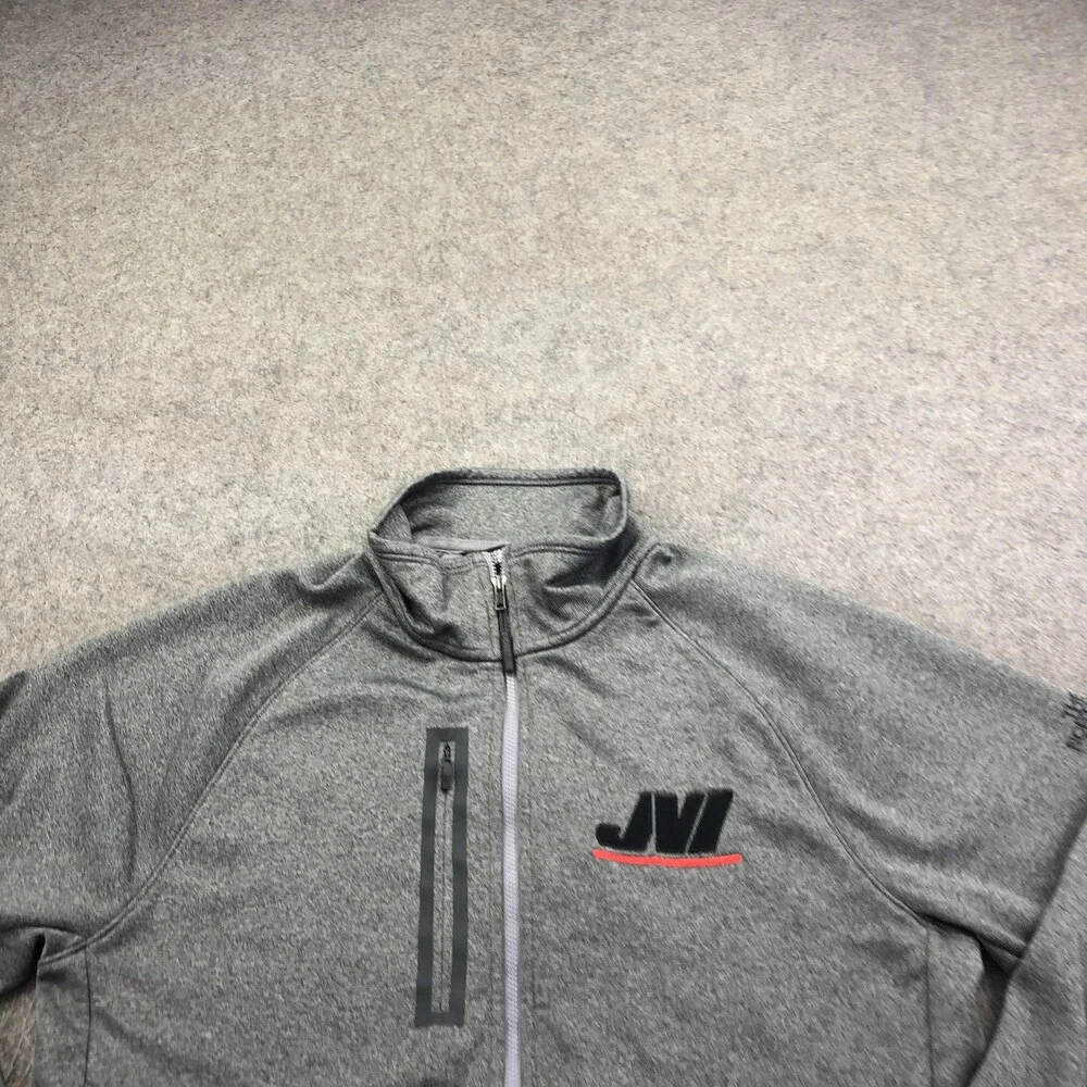 The North Face Jacket Mens Medium Gray Fleece Full Zip JVI Logo Outdoor
